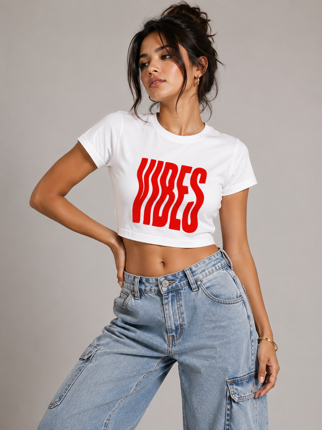 Aesthetic Vibes : Women Fitted T-Shirts