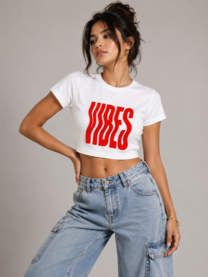 Aesthetic Vibes : Women Fitted T-Shirts