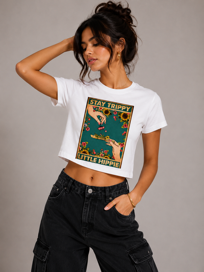 Stay Trippy : Women Fitted T-Shirts