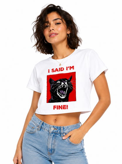 Gangsta Cat : Women Fitted T-Shirts